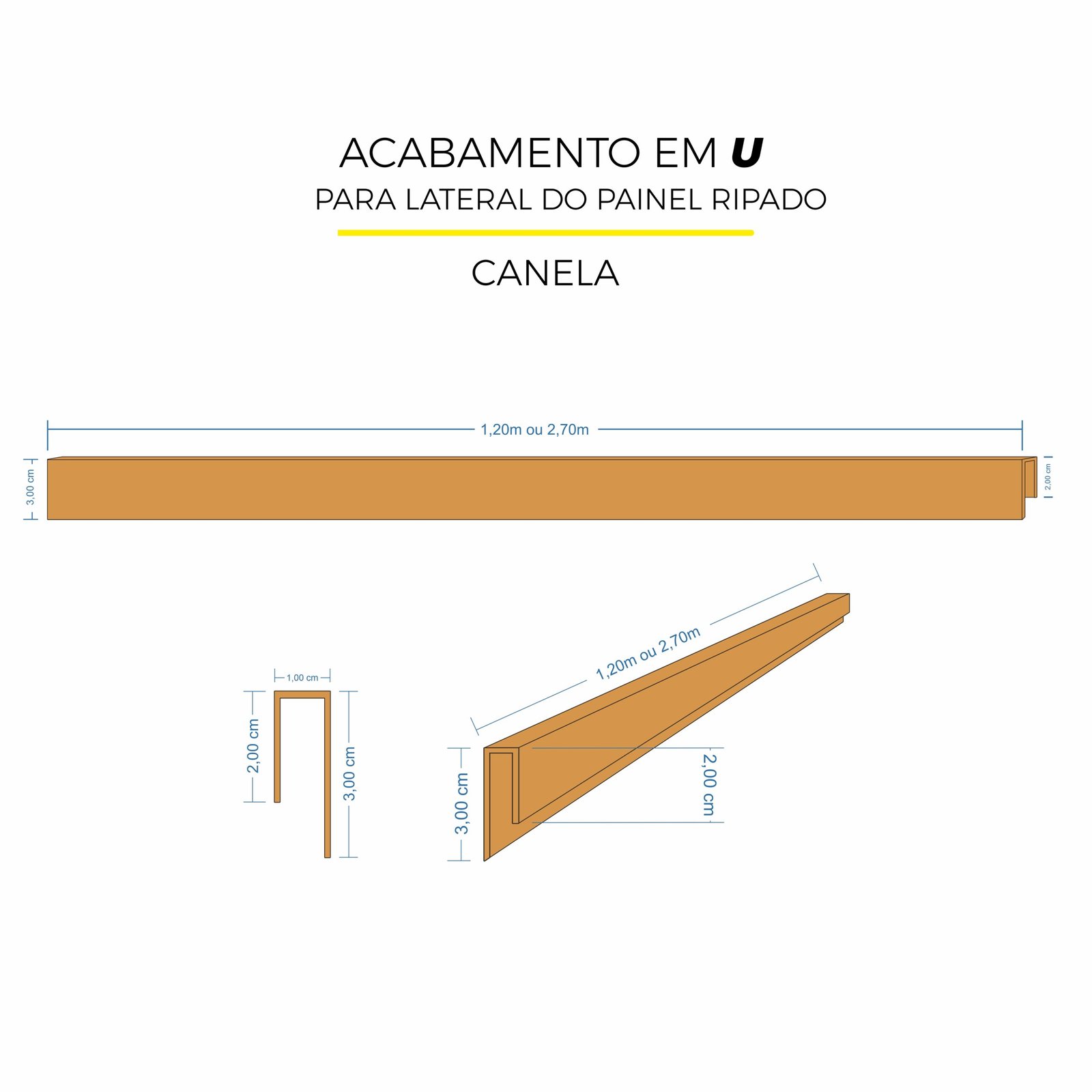 Acabamento 2,70m – Tipo em “U”